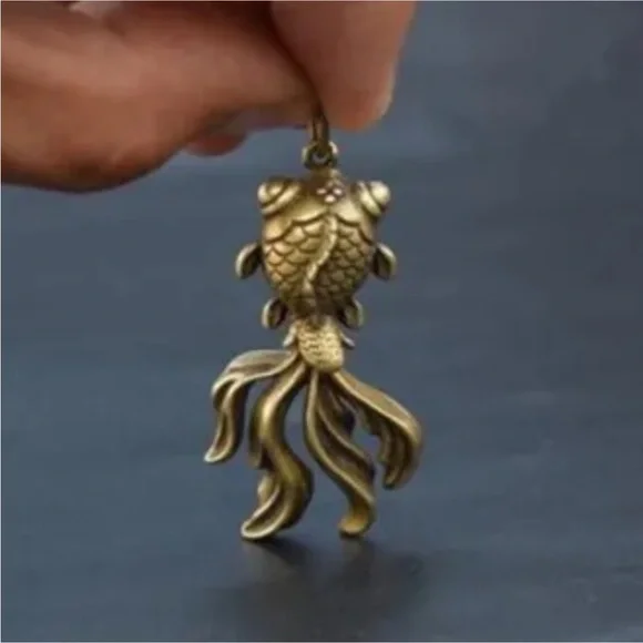 Brass Goldfish Pendant - Picture 6 of 7